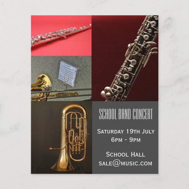 School Band music performance Flyer (Front)