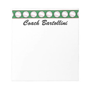 School Baseball Note Pad - SRF