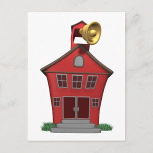 School Bell Ringing Postcard