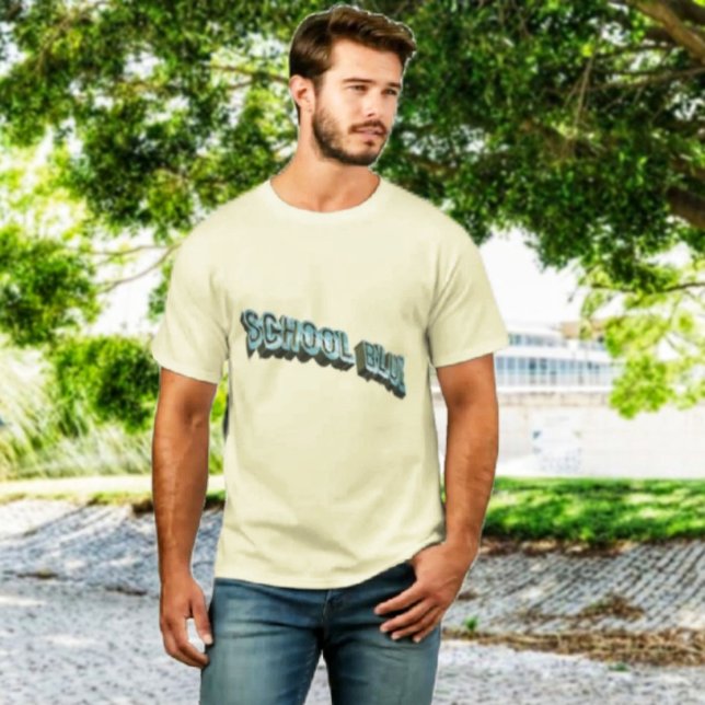 School Bluz-3D T-Shirt (You have your choice of vibrant, and pastel colors, with this t-shirt!)