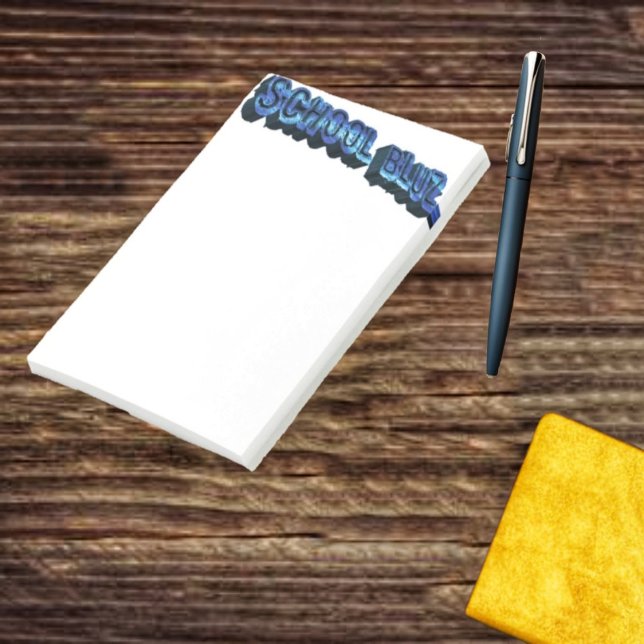 School Bluz-3DII  Post-it Notes (These School Bluz-3DII Post-It-Notes, make it easy, to write cool, notes and memos!)