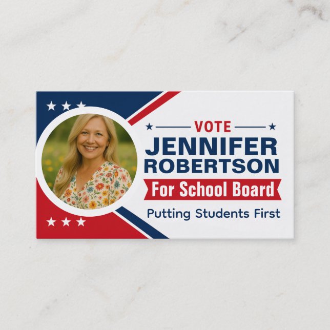 School Board Campaign Business Card (Front)