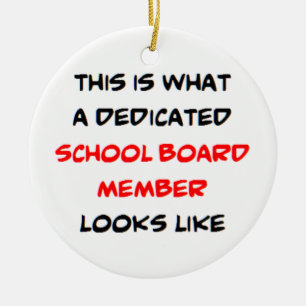 school board member, dedicated ceramic tree decoration