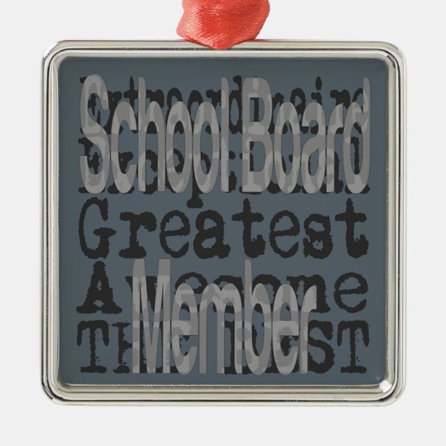 School Board Member Extraordinaire Metal Tree Decoration (Front)