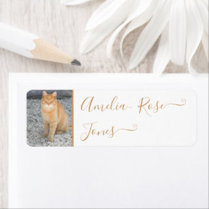 School Book Name Labels Pet Photo Template Cute