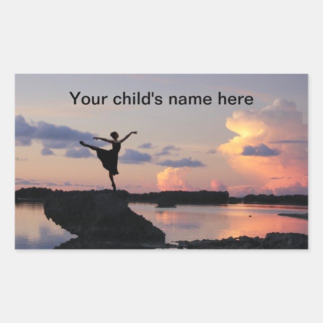 School Book Stickers Sunset Ballet (Front)