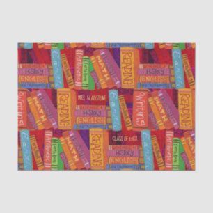 School Books Add Name and Class Year Tissue Paper