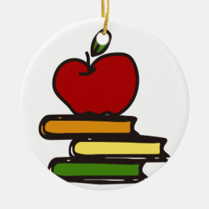 School Books Ceramic Tree Decoration