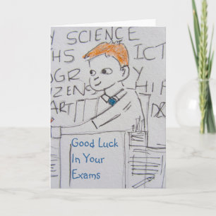 School Boy Good Luck Card
