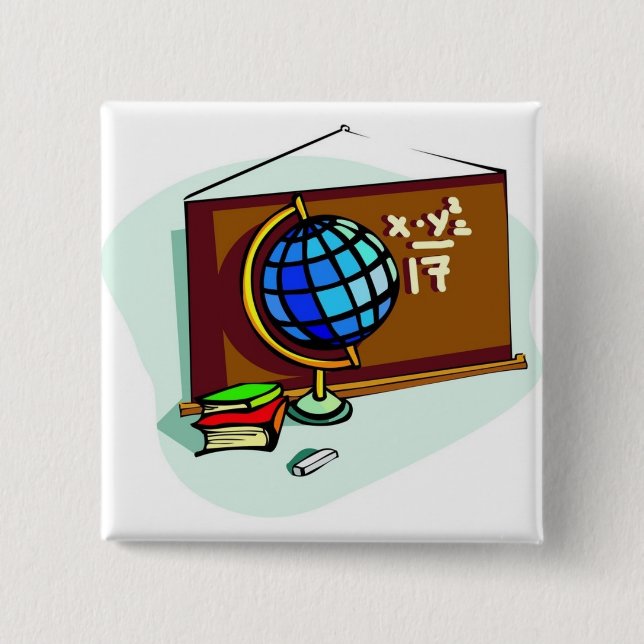 School Bulletin Board 15 Cm Square Badge (Front)