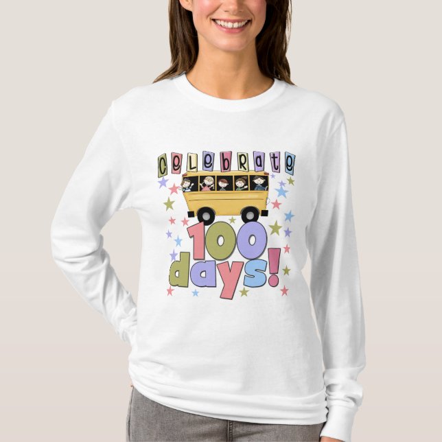 School Bus 100 Days Tshirts and Gifts (Front)