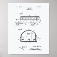 School Bus 1937 Patent Art White Paper
