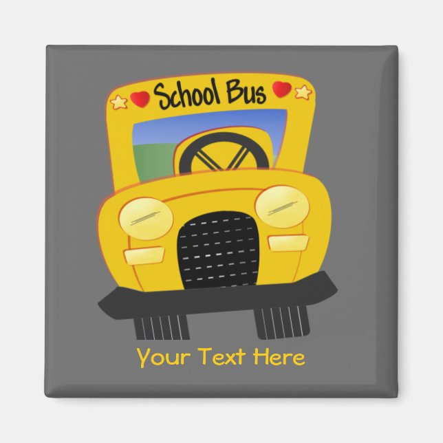 School Bus 2 (Customisable) Magnet (Front)
