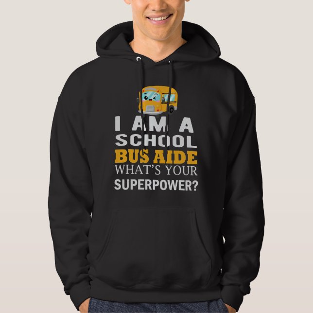 School Bus Aide Funny Back to School  Hoodie (Front)