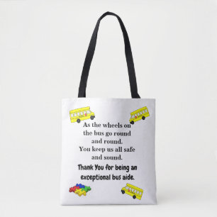 School Bus Aide Tote Bag