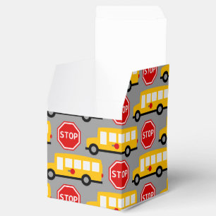 School Bus and Stop Sign Favour Box