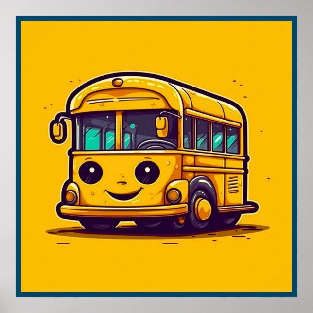 School Bus Art Poster (Front)