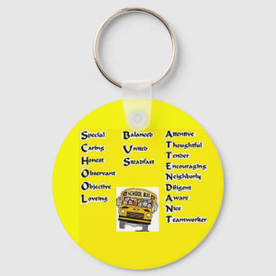 School Bus Attendant Key Ring