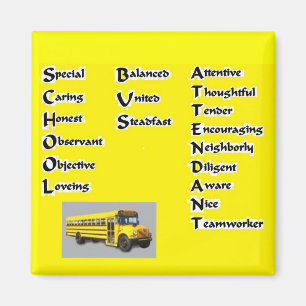 School Bus Attendant Magnet