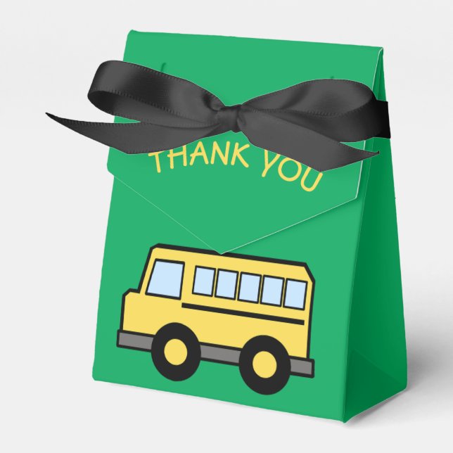 School Bus Birthday Favour Box (Front Side)