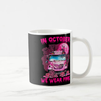 School Bus Breast Cancer In October  Coffee Mug