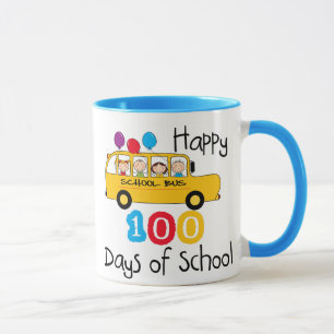 School Bus Celebrate 100 Days Mug