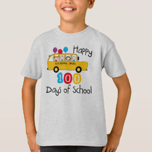School Bus Celebrate 100 Days T-Shirt