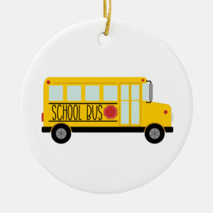 School Bus Ceramic Tree Decoration
