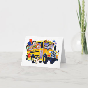 School Bus Children Card