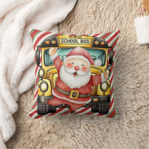 School Bus Christmas for Driver Cushion