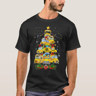 School Bus Christmas Tree Ornament Xmas School Bus T-Shirt