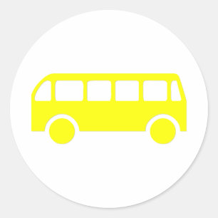 School Bus Classic Round Sticker