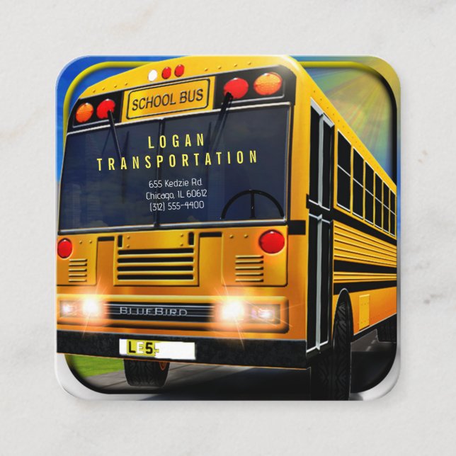school bus company business card (Front)