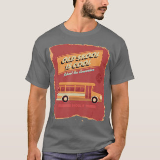 School Bus Conversion Vintage Skoolie Gift T-Shirt