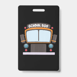 School Bus Costume  Boys Girls Halloween Bus Drive ID Badge