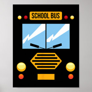 School Bus Costume Cool Easy Vehicle Halloween Gif Poster