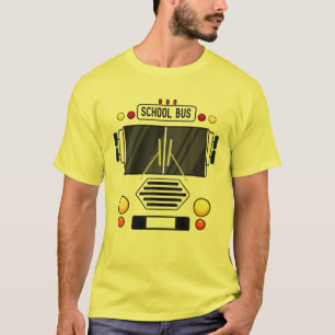 School Bus Costume Cool Easy Vehicle Halloween T-Shirt