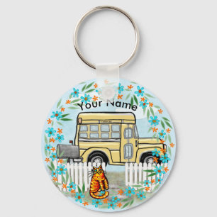School Bus Day Key Ring