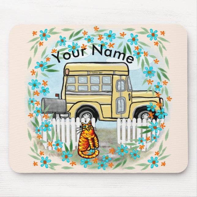 School Bus Day  Mouse Mat (Front)
