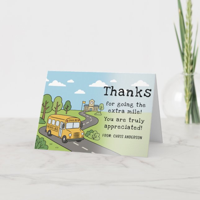 School Bus Driver Appreciation Day Greeting Card (Front)