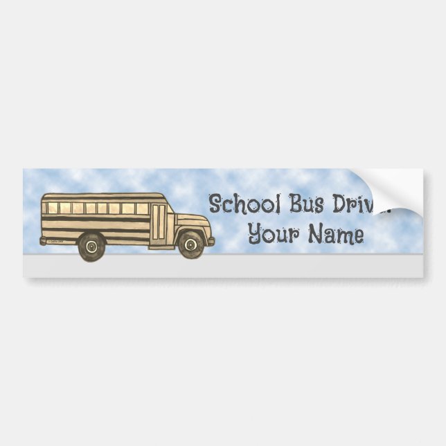 School Bus Driver Bumper Sticker (Front)