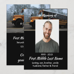 School Bus Driver Celebration of Life Service Invitation