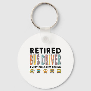 School Bus Driver Child Left Behind Retirement Gif Key Ring