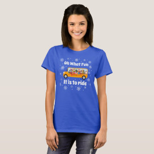 School Bus Driver Christmas Winter T-Shirt