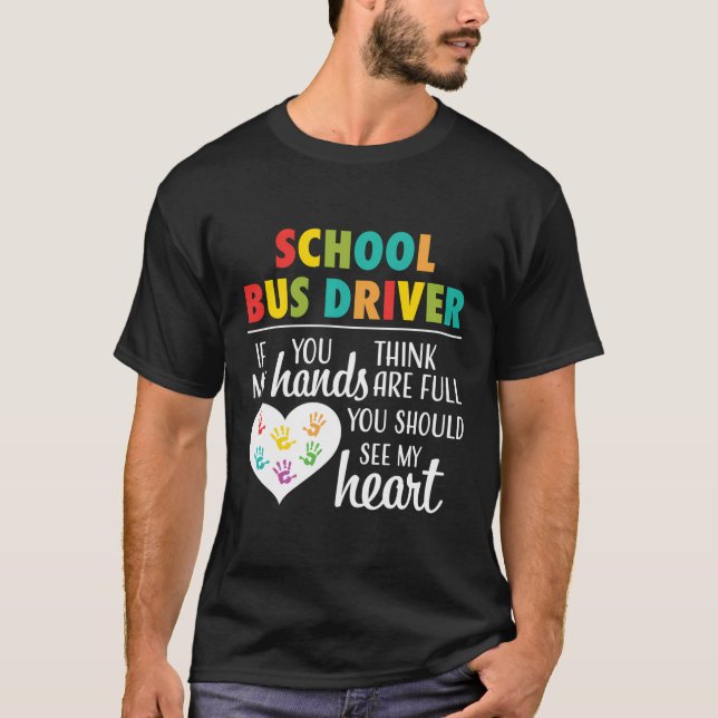 School Bus Driver Cute Heart Appreciation Gift Hoo T-Shirt (Front)