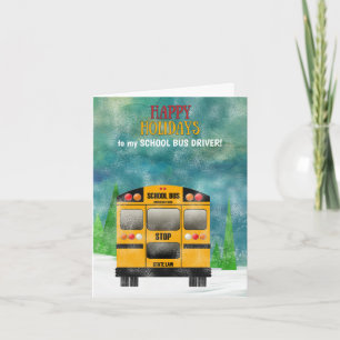 School Bus Driver Happy Holidays Thank you