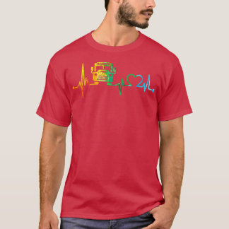 SCHOOL BUS DRIVER HEARTBEAT WATERCOLOR T-Shirt