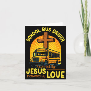 School Bus Driver Jesus Faith School Bus Driver Card