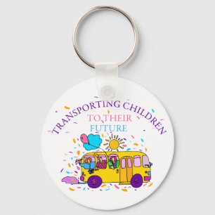 School Bus Driver Key Chain