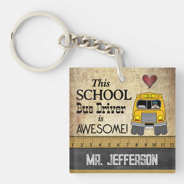 School Bus Driver   Key Ring (Front)